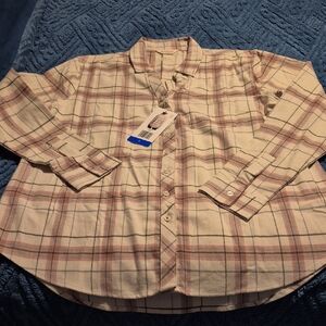 Weatherproof Comfort Stretch Plaid Shirt NWT Sz L